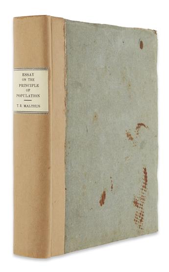 MALTHUS, THOMAS ROBERT. An Essay on the Principle of Population . . . New Edition, very much enlarged.  1803